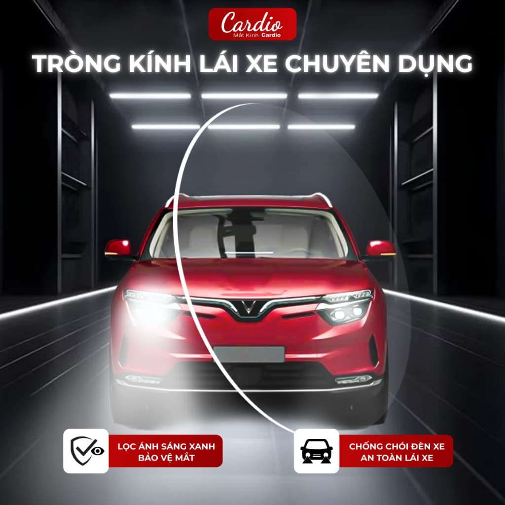 Tròng Kính Lái Xe Chống Chói Đèn Carido Chuyên Dụng Lái Xe Có Nhận Lắp Sẵn Tròng Cận Loạn Theo YêuCầu
