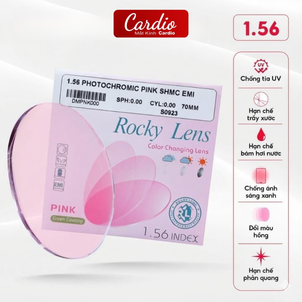 Tròng Kính Đổi Màu Trendy Rocky 1.56 SHMC