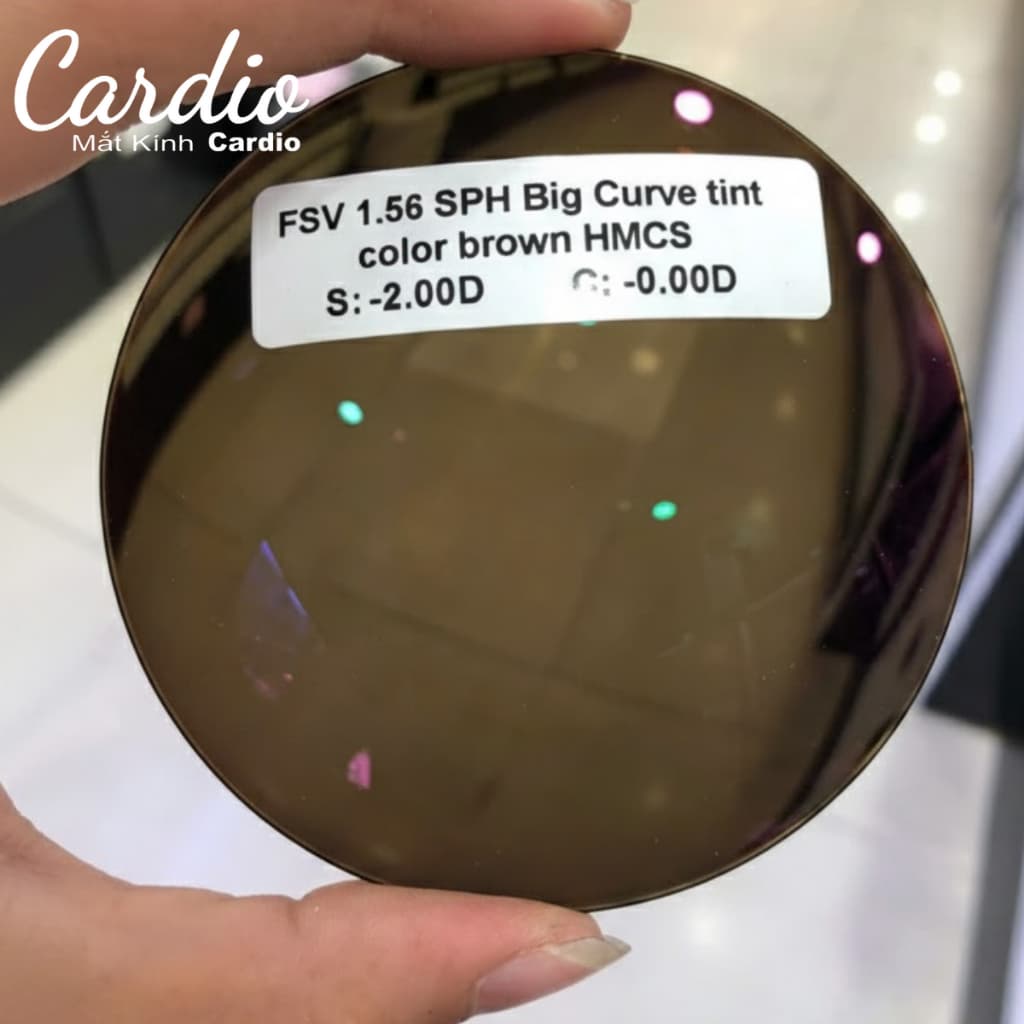 Tròng Kính Râm Cận Vis Care Chiết Suất 1.56 Màu Khói, Trà, Xanh Đậm Lắp Được Cận Loạn Yêu Cầu