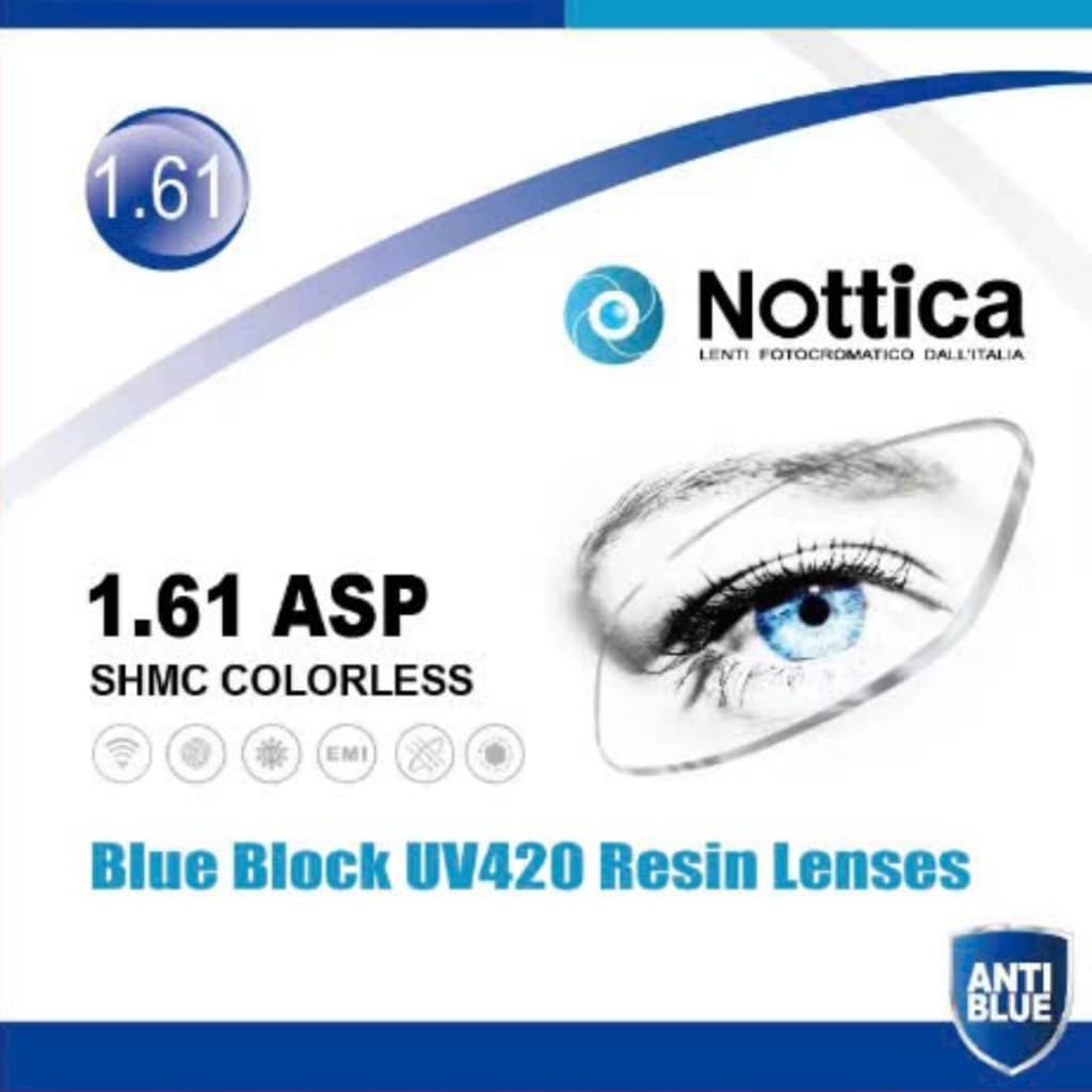 Tròng Kính Nottica Chống Ánh Sáng Xanh Chống UV Hạn Chế Trầy Xước Chiết Suất Cao Phù Hợp Người Cận Độ Cao