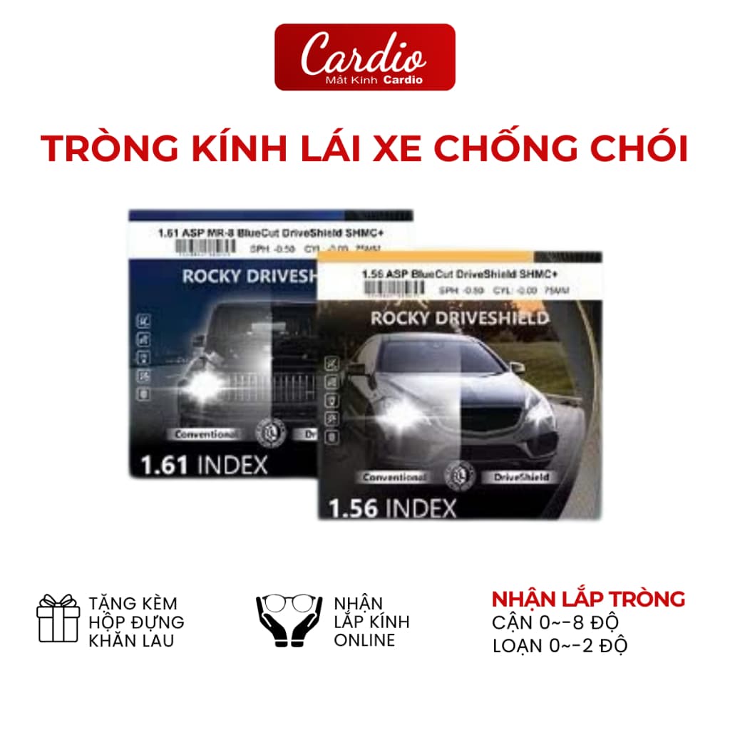 Tròng Kính Lái Xe Chống Chói Rocky DriveShield Hỗ Trợ Chống Chói Đèn Xe Lái Xe An Toàn Lắp Được Cận Loạn Yêu Cầu