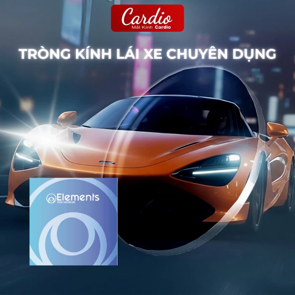 Tròng Kính Chống Chói Đèn Xe Element Night AR Xuât Xứ Singapore Chống UV Ánh Sáng Xanh Bảo Vệ Mắt Ban Ngày Cả Ban Đêm