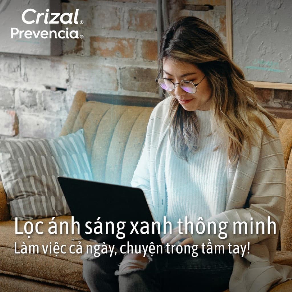 Tròng Kính Đổi Màu Essilor Crizal Transitions Classic Chống UV Ánh Sáng Xanh Đổi Màu Cực Nhanh