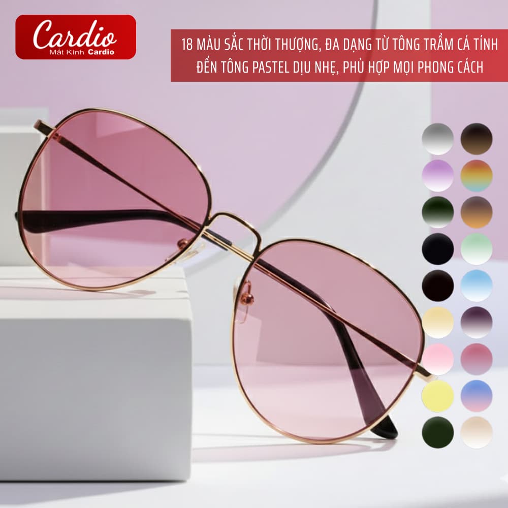 Tròng Kính Mát 1.56 Tinted Lenses Nottica 18 Màu Thời Trang Phong Cách Chống UV