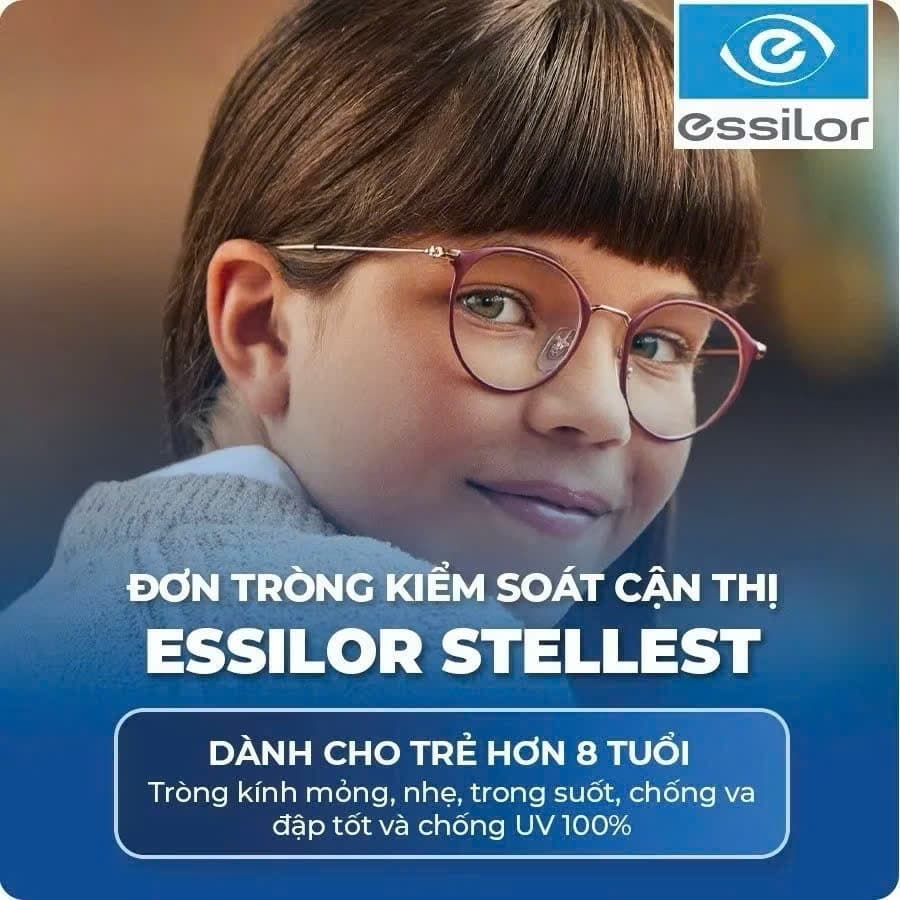 Tròng Kính Essilor Stellest Kiểm Soát Làm Chậm Tiến Triển Cận Thị Có Nhận Lắp Theo Độ Cận Yêu Cầu