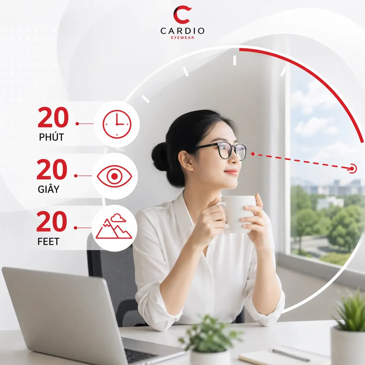 Quy Tắc 20-20-20 Cho Mắt Dân Văn Phòng — Khoa Học Đằng Sau Mẹo Đơn Giản Mà Bác Sĩ Khuyên Dùng