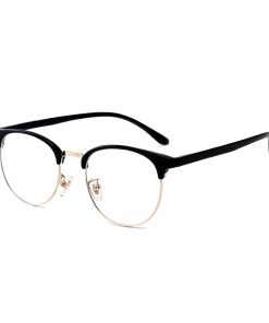 Gọng Kính Tròn Kim Loại Unisex C40 – Lắp Cận Theo Số Độ