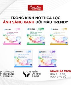 Tròng Kính Đổi Nhiều Màu Nottica Màu Trendy Lọc Ánh Sáng Xanh Chống UV Chiết Suất 1.61