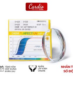 (Giá 1 cặp) Tròng Kính Chemi U6 1.67 Chống UV Chống Ánh Sáng Xanh, Lắp Được Cận Loạn Theo Yêu Cầu