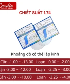 (Giá 1 cặp) Tròng Kính Cận Loạn Siêu Mỏng Chemi U6 Chiết Suất 1.74 Hàn Quốc Có Nhận Lắp Sẵn Theo Yêu Cầu 3