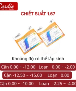 (Giá 1 cặp) Tròng Kính Chemi U6 1.67 Chống UV Chống Ánh Sáng Xanh, Lắp Được Cận Loạn Theo Yêu Cầu 2
