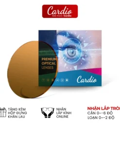 (Giá 1 cặp) Tròng Kính Đổi Màu Nâu Trà Cardio Lắp Được Cân Loạn, Tròng Kính Cận Đổi Màu Chống UV 1