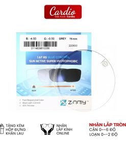 Tròng Kính Đổi Màu Lọc Ánh Sáng Xanh Zinmy Có Nhận Lắp Theo Độ Cận Yêu Cầu