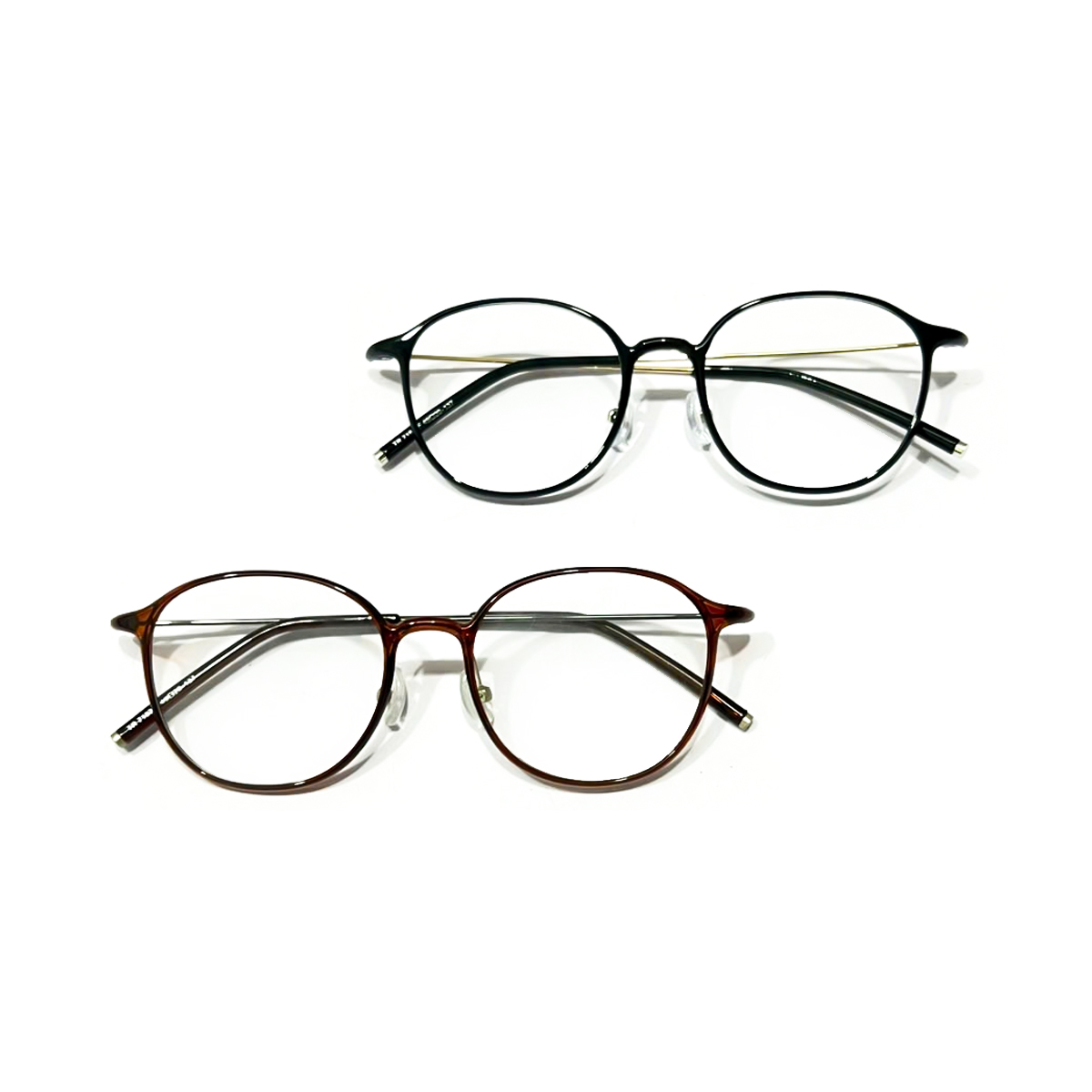 Mặt góc chụp trực diện gọng kính C38 đen