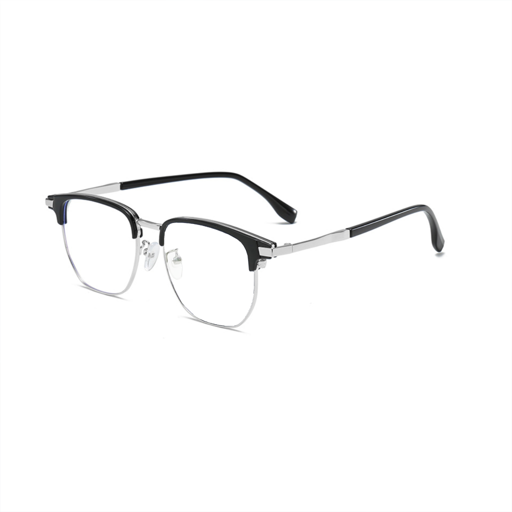 Gọng Kính Vuông Kim Loại Nhẹ Unisex C43 – Lọc Ánh Sáng Xanh