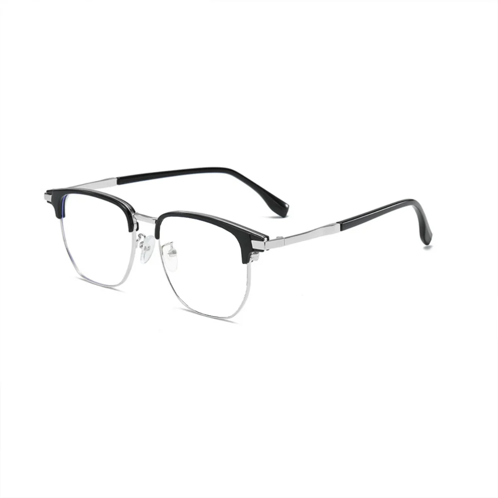 Gọng Kính Vuông Kim Loại Nhẹ Unisex MI43 – Lọc Ánh Sáng Xanh
