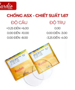 Tròng Kính Cận Kodak Siêu Mỏng, Lớp Phủ FSV Asph UV400 Clean&Clear (Super HMC A+) 8