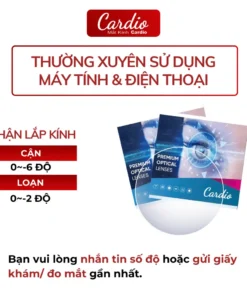 Tròng Kính Cận Loạn Chống Ánh Sáng Xanh, Đổi Màu Khi Ra Nắng 1.56 Mắt Kính Cardio Nhận Lắp Kính Chính Xác Chất Lượng 12