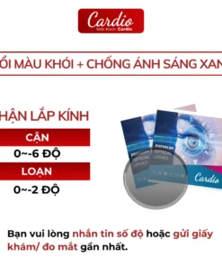 Tròng Kính Cận Loạn Chống Ánh Sáng Xanh, Đổi Màu Khi Ra Nắng 1.56 Mắt Kính Cardio Nhận Lắp Kính Chính Xác Chất Lượng 13