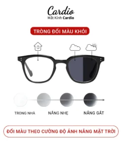 Tròng Kính Cận Loạn Chống Ánh Sáng Xanh, Đổi Màu Khi Ra Nắng 1.56 Mắt Kính Cardio Nhận Lắp Kính Chính Xác Chất Lượng 6