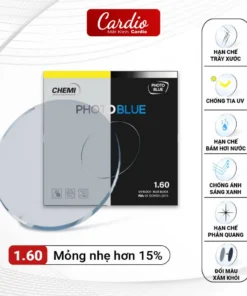 Tròng Kính Chemi PhotoBlue 1.60/1.67 Đổi Màu Chống Ánh Sáng Xanh Lắp Độ Theo Yêu Cầu 2