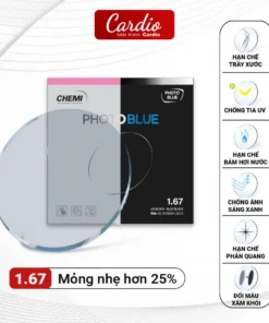 Tròng Kính Chemi PhotoBlue 1.60/1.67 Đổi Màu Chống Ánh Sáng Xanh Lắp Độ Theo Yêu Cầu 3