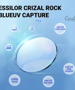 Tròng Kính Chống Ánh Sáng Xanh AS BlueUV Capture Crizal Rock Essilor Chiết Suất Cao Phù Hợp Cận Nặng 2