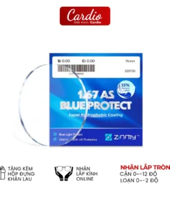 Tròng Kính Chống Ánh Sáng Xanh Zinmy 1.67 AS Blue Protect Bảo Vệ Mắt Tối Ưu Có Nhận Lắp Cận Loạn Yêu Cầu Cardio 1
