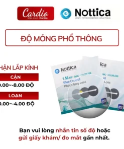 Tròng Kính Đổi Màu Chống Ánh Sáng Xanh N5 Series Nottica, Tròng Kính Cận Loạn Cao Cấp Có Nhận Thay Tròng 10