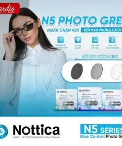 Tròng Kính Đổi Màu Chống Ánh Sáng Xanh N5 Series Nottica, Tròng Kính Cận Loạn Cao Cấp Có Nhận Thay Tròng 2