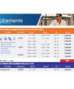 Tròng Kính Đổi Màu Khói Chống Ánh Sáng Xanh Element Giúp Chống Chói Chống Tia UV Hiệu Quả Lắp Được Cận Loạn Yêu Cầu 3