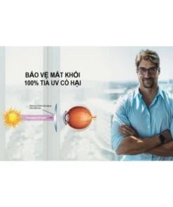 Tròng Kính Đổi Màu Khói Kodak 1.60 Asph EvoBlue Gray Clean'N CleAR Có Nhận Lắp Cận Loạn Yêu Cầu 4