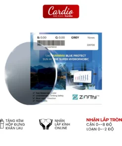 Tròng Kính Đổi Màu Khói Zinmy 1.60 AS Duramax Hạn Chế Rơi Vỡ Siêu Bền Có Nhận Lắp Tròng Cận Loạn Yêu Cầu Cardio 1