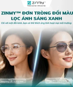 Tròng Kính Đổi Màu Lọc Ánh Sáng Xanh Zinmy Có Nhận Lắp Theo Độ Cận Yêu Cầu 2
