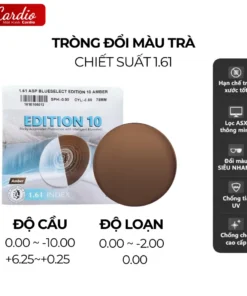 Tròng Kính Đổi Màu Nâu Trà RocKy Edition Chống Ánh Sáng Xanh Chống UV Lắp Được Cận Loạn 7