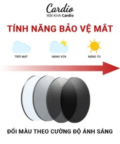 Tròng Kính Đổi Màu Rocky Edition Chống Ánh Sáng Xanh Đổi Màu Xám Khói Chống UV Lắp Được Cận Loạn 4