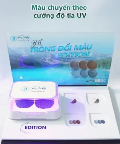 Tròng Kính Đổi Màu Rocky Edition Chống Ánh Sáng Xanh Đổi Màu Xám Khói Chống UV Lắp Được Cận Loạn 5