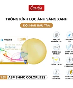 Tròng Kính Đổi Nhiều Màu Nottica Màu Trendy Lọc Ánh Sáng Xanh Chống UV Chiết Suất 1.61 2