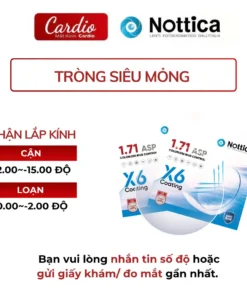 Tròng Kính Nottica Chống Ánh Sáng Xanh Chống UV Hạn Chế Trầy Xước Chiết Suất Cao Phù Hợp Người Cận Độ Cao 13