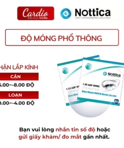 Tròng Kính Nottica Chống Ánh Sáng Xanh Chống UV Hạn Chế Trầy Xước Chiết Suất Cao Phù Hợp Người Cận Độ Cao 9