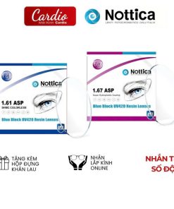 Tròng Kính Nottica Chống Ánh Sáng Xanh Chống UV Hạn Chế Trầy Xước Chiết Suất Cao Phù Hợp Người Cận Độ Cao