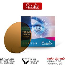 (Giá 1 cặp) Tròng Kính Đổi Màu Nâu Trà Cardio Lắp Được Cân Loạn, Tròng Kính Cận Đổi Màu Chống UV