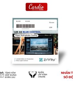 Tròng Kính Chống Ánh Sáng Xanh Zinmy 1.60 Cardio Nhận Lắp Độ Cận Yêu Cầu