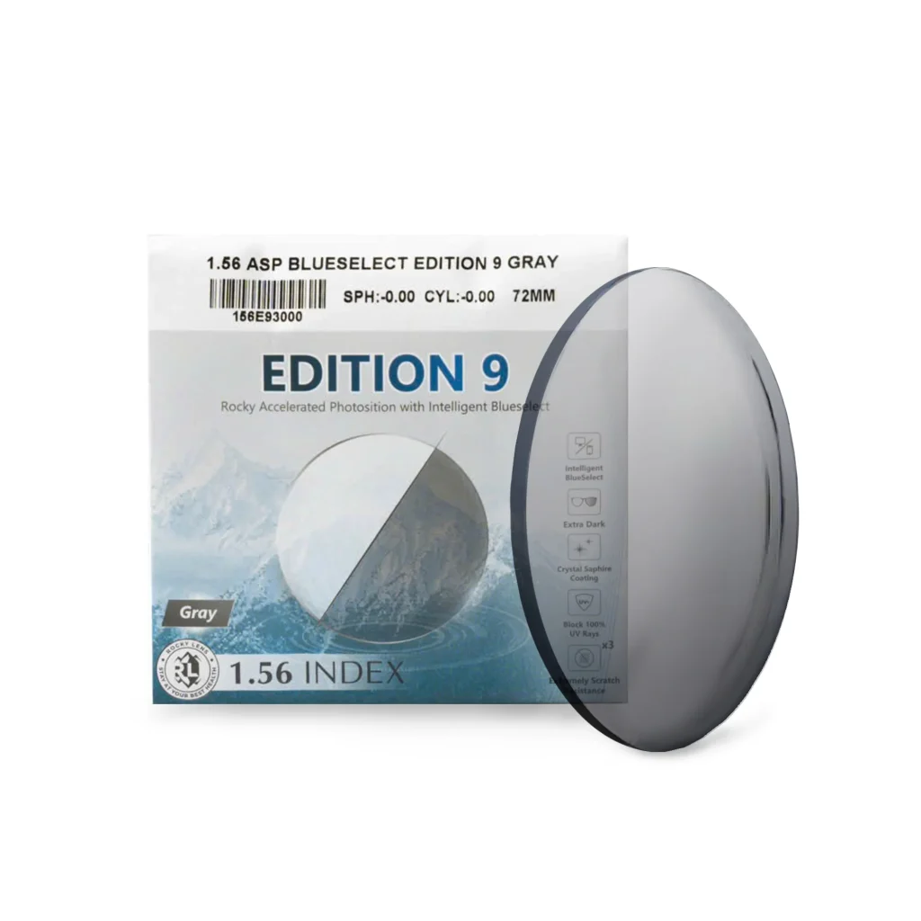 Tròng Kính Đổi Màu Rocky 1.56 ASP Edition 9 (Intelligent BlueSelect)