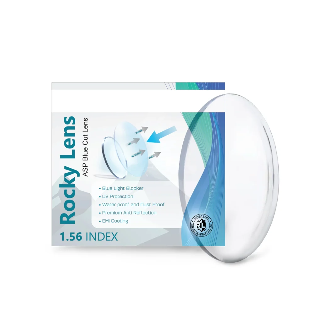 Tròng Kính Rocky 1.56 ASP BlueCut Lọc Ánh Sáng Xanh