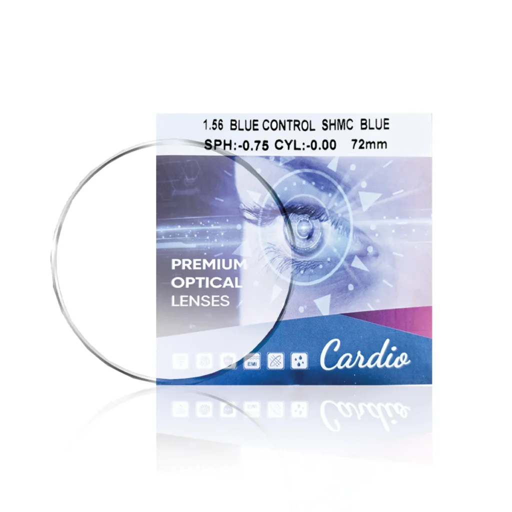 Tròng Kính Cardio 1.56 Blue Control SHMC Blue