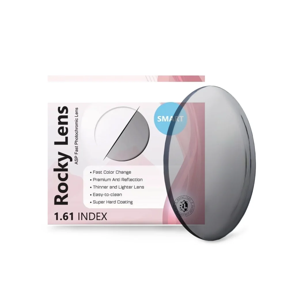 Tròng Kính Đổi Màu Rocky 1.61 ASP Smart Lọc ASX