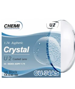 Tròng Đánh Chemi Single Vision 1.74 ASP Crystal U2 Coated