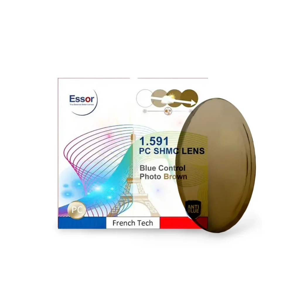 Tròng Kính Nottica Essor EP Jelly 1.59 PC Đổi Màu Trà Chống Bể & ASX