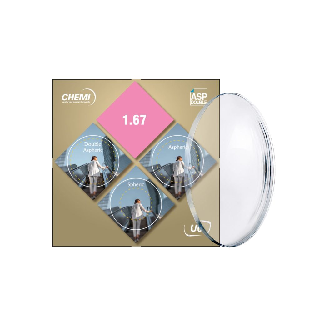 Tròng Kính Chemi 1.67 DAS Double Aspheric